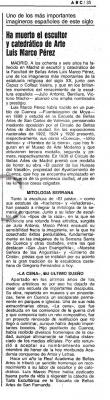 Florencio Martínez Ruiz escribió este articulo en ABC tras la muerte de Luis Marco Pérez