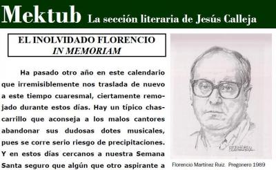 Artículo de Jesús Calleja en la Revista Surrexit Vere sobre Florencio Martínez Ruiz en 2013